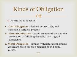 Personal obligations examples a promised under a contract of employment to work for b as a driver. Obli Gp