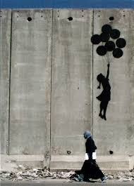 Banksy Flying Balloon Girl 2005 Spray Paint Separation Wall Near The Ramallah Checkpoint Palestine Photo Hadeel Org Balloon Girl Banksy Banksy Painting