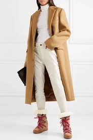 Intentional vintage effect may vary. Camel Nowly Shearling Lined Textured Leather And Suede Snow Boots Isabel Marant Net A Porter