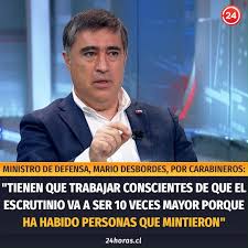 He became minister of defense in july 2020. 24horas Cl Ministro Desbordes Carabineros Tiene Que Trabajar Consciente De Que El Esrturitinio Va A Ser 10 Veces Mayor Facebook