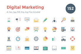 150 Flat Digital Marketing Icons Flat Digital Icons Marketing Marketing Icon Digital Marketing Web Design Icon