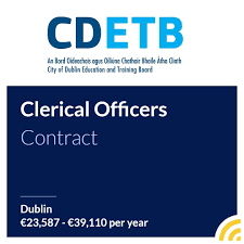 The City Of Dublin Education And Training Board Are Now Hiring Clerical Officers Salary 23587 39110 Per Yea Education And Training Education County Dublin