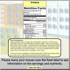food labels facts tool interactive
