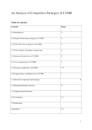 Competitive Stategies Of Lvmh