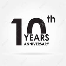 Its strength and durability symbolize a marriage that's stood the test of time time. 10 Years Anniversary Sign Or Emblem Template For Celebration Royalty Free Cliparts Vectors And Stock Illustration Image 92780947