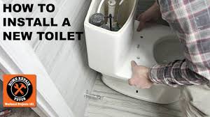 In a new bathroom, it's best to tile the floor before installing the toilet, sink pedestal and bath (if it's a freestanding design), then. How To Install A New Toilet On A Tile Floor Our Step By Step Guide