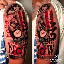 Black ink texas tattoos on sleeve. Trash Polka Tattoo Artist In Texas Taking Appointments Now