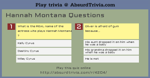 It's derived from the spanish word montaña (mountain). Trivia Quiz Hannah Montana Questions