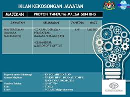 Exactly a year and a day after the proton x70 was launched in malaysia, the ckd model with increased torque (with 300 nm from 285 nm) will roll off a new extension of proton's tanjung malim plant. Jawatan Kosong Proton Tanjung Jabatan Tenaga Kerja Perak ÙÙŠØ³Ø¨ÙˆÙƒ