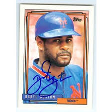 Daryl Boston autographed baseball card (New York Mets) 1992 Topps #227