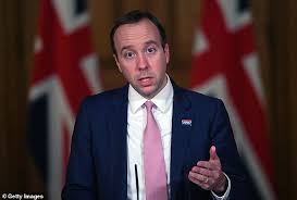 Matt hancock is the secretary of state for health and social care in the uk. Matt Hancock Warns That Whole Population Is At Risk Of Long Covid Daily Mail Online