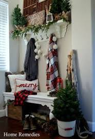A Cozy Farmhouse Entryway Home For Christmas Christmas Entryway Christmas Decorations Farmhouse Christmas Decor