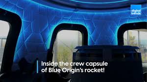 After a fiery take off the capsule and the booster separated thousands of meters in the air, both later returning to the ground undamaged. Take A Tour Inside Blue Origin S Crew Capsule For Space Tourists Video Dailymotion