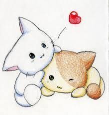Resultado De Imagen Para Dibujos Kawaii A Lapiz Kitten Drawing Cute Kawaii Drawings Cute Drawings