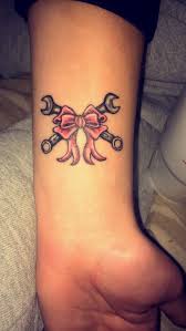 My Beautiful Crossed Wrenches And Bow Tattoo Wrench Tattoo Bow Tattoo Mechanic Tattoo
