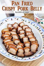 Pat scallops dry and season with salt and pepper. Pan Fried Crispy Pork Belly Roti N Rice