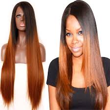 Black And Blonde Ombre Wig Find More Synthetic Wigs Information About Two Tone Black Blonde Ombre Synthetic Lace Front Wig With Baby Synthetic Lace Wigs Brown Straight Hair Blonde Ombre