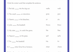 Subject pronouns and verb to be worksheet 2 : Free 1st Grade Grammar Worksheets Education Com