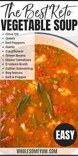 The Best Keto Vegetable Soup In 2020 Low Carb Vegetable Soup Low Calorie Vegetables Protein Soup Recipes
