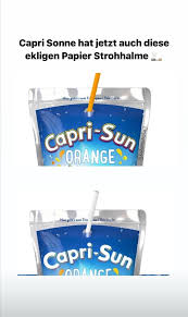 Wird dort nur abgefüllt oder werden dort auch die fruchtsaftkonzentrate hergestellt? Capri Sonne Hat Jetzt Auch Diese Ekligen Papier Strohhalme Orange Keke