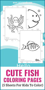 It features fishes in almost all shapes and coloring pages for kids fish from printable fish coloring pages. Cute Fish Coloring Pages 5 Sheets For Kids To Color