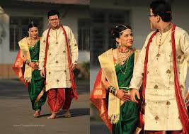 While maharashtrian weddings show a lot of color and glamour, guests attending the wedding must follow the certain specific standards. Marathi Bride Traditional Wedding Attire Groom Outfit Marathi Bride