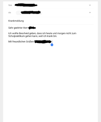 Mein sohn ist seit 3 wochen krankgeschrieben. Krankmeldung Schulpraktikum Praktikum