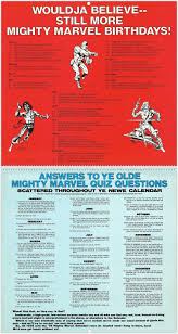 From tricky riddles to u.s. Marvel Comics Memory Album Calendar 1977 Tain T The Meat It S The Humanity