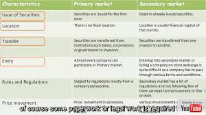 In this video i walk through the basics of the primary market vs secondary market. 16 Difference Between Primary And Secondary Markets Youtube