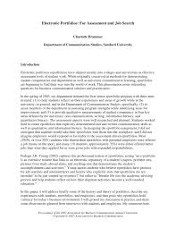 Write a cover letter which can be sent to a potential employer. Pdf Electronic Portfolios For Assessment And Job Search