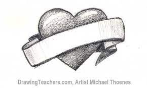 Free drawings of heart with ribbon, download free clip art. Easy Heart With Ribbon Drawings Novocom Top