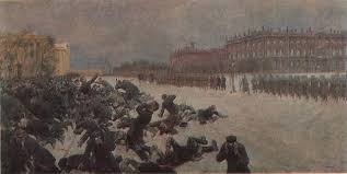 9 january 1905 in st petersburg, russia, when unarmed demonstrators, led by father georgy gapon, were fired upon by soldiers of the imperial guard as they marched towards the winter palace to present a petition to tsar nicholas ii of russia. Bloody Sunday Shooting Workers Near The Winter Palace January 9 1905 Ivan Vladimirov Wikiart Org