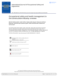 187 department dialogue oshnationalpolicy,legislation,nationalprograms feedback 6 7. Pdf Occupational Safety And Health Osh Management In Construction Industry A Review