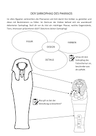 Der Sarkophag Des Pharaos Ab Unterrichtsmaterial Im Fach Kunst In 2020 Unterrichtseinheiten Unterrichtsmaterial Farben Lehre