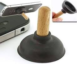 Soporte Mini Destapacano Para Celulares Plunger Wood Phone Stand Tv Stand With Mount