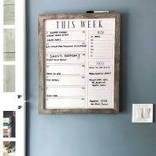 18x24 Weekly Calendar Weekly Chalkboard Dry Erase Planner Custom Framed Calendar For Command Cente In 2020 Framed Calendar Dry Erase Planner Home Command Center