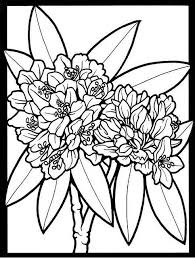 This coloring page of rhododendron flower is ready to print and to decorate your room, a greeting card, or to stick on the fridge! Pin On Adult Coloring
