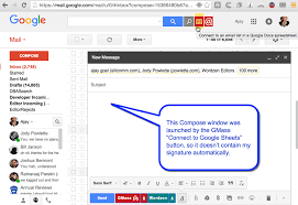 Turn tedious email correspondence into an effective communication with customers, partners, and colleagues. Why Your Gmail Signature Doesn T Show Up When Gmass Launches The Compose Window
