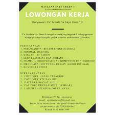 Bagi perusahaan maupun pemberi informasi lowongan kerja, saat ini anda dapat memasang iklan lowongan kerja di. Lowongan Kerja Msg Three Brebes Mei 2019