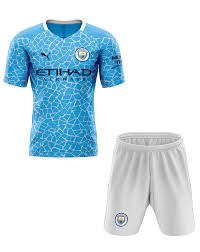 All new premier league confirmed and leaked kits for 2020/21 season as leeds unveil stunning maroon third shirt. Kids Manchester City 20 21 Home Jersey Kit Jersey Shorts Soccer777