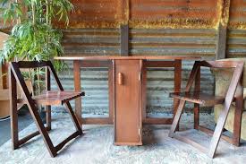 Drop Leaf Gate Leg Table 4 Folding Chairs Stored Inside The Table Drop Leaf Table Leaf Table Folding Chair