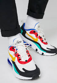 Nike Sportswear Air Max 270 React Baskets Basses Phantom University Gold University Red Black Kinetic In 2020 Nike Air Max Sneakers Men Fashion Nike Sneakers Mens
