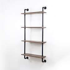 Arguably, black iron pipes are less costly than galvanized pipes. Industrial Pipe Shelf Wall Shelf Rustic Wood With Black Iron Pipe 4 Tier Buy Pipe Shelf Wall Shelf Iron Pipe Product On Alibaba Com