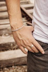 Satin Finish Silver Ring Round Square Ring Thick Solid Band Etsy In 2020 Silver Chain Bracelet Mens Bracelet Silver Bracelets For Boyfriend