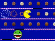 Earn high scores as you eat fruit and run away from the ghosts: Pacman Online Online Pacman Games