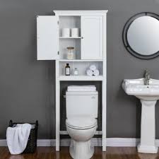 This bathroom storage over the toilet is available in two main colors, such as black, and white. Over The Toilet Storage Bathroom Cabinets Storage The Home Depot