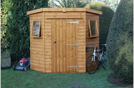 The advanced yardmate plus 5' wide x 5' deep shed is the perfect size for most backyards or patios as an extra storage space. Deposit Corner Shed Barras Garden Shed Company