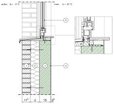Fensteranschluss An Doppelschalige Fassade Mit Kerndammung Fenster Architektur Hochbau Baukonstruktionen