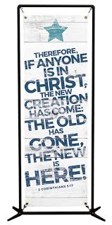 Shiplap 2 Corinthians 5:17 White Banner