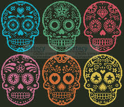 Our cheerful south of the border sampler will take you back to sunny mexico and all of its lovely crafts and culture. Artecy Cross Stitch Mexican Sugar Skulls Cross Stitch Pattern To Print Online